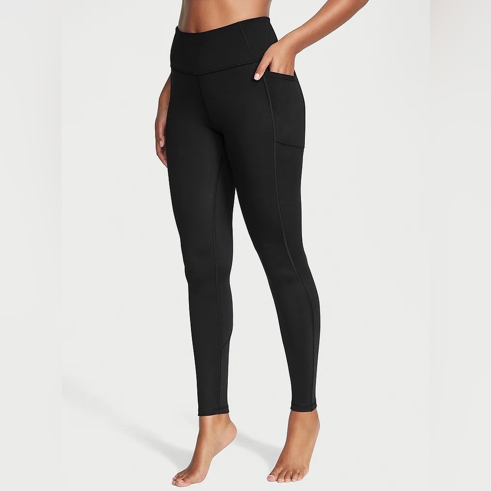 Victoria's Secret Essential High-Rise Pocket Leggings Black Medium (Short) NEW